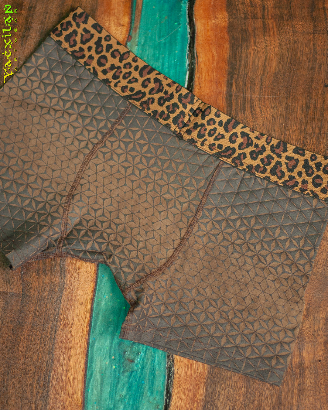 Underwear Men Bamboo Veg Dye Veg Print - Brown SANDSOTIME Leopard